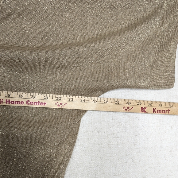 MICHAEL Michael Kors Gold Lurex Cowl Neck Dolman Sleeve Sweater Top XL - Picture 12 of 14